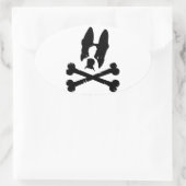 Officiële Boston Terriers Rock Merch Ovale Sticker (Tas)