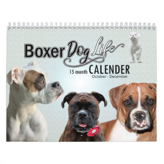Officiële Boxer Dog Levensduur - 15 maanden Dog Ag Kalender