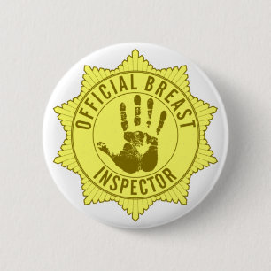 Officiële brestinspecteur ronde button 5,7 cm