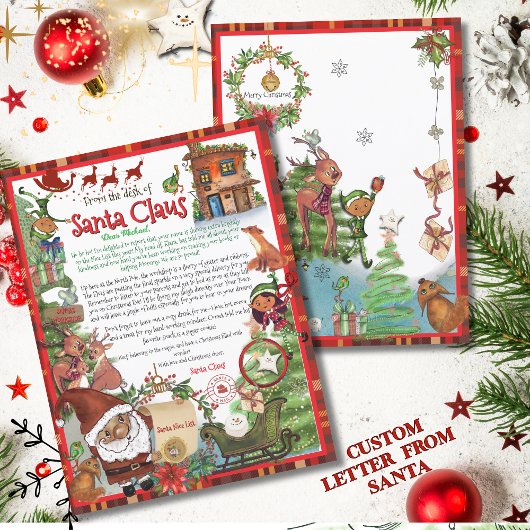Officiële brief van de Kerstman | Traditioneel roo