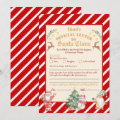 Officiële brief van de Noordpool aan kerstman 5x7i Kaart (Voorkant / Achterkant)