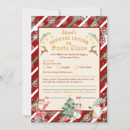Officiële brief van de Noordpool aan Kerstman 5x7i Kaart