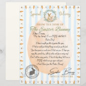 Officiële brief van de paashaas (blauw) (Voorkant / Achterkant)