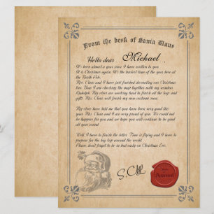Officiële brief van de Sinterklaas van Santa Claus Kaart