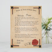 Officiële brief van de Sinterklaas van Santa Claus Kaart (Staand voorkant)