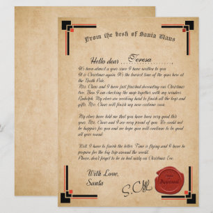 Officiële brief van de Sinterklaas van Santa Claus Kaart