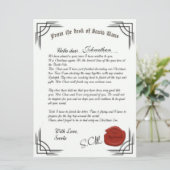 Officiële brief van de Sinterklaas van Santa Claus Kaart (Staand voorkant)