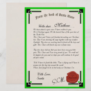 Officiële brief van de Sinterklaas van Santa Claus Kaart