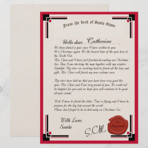 Officiële brief van de Sinterklaas van Santa Claus Kaart