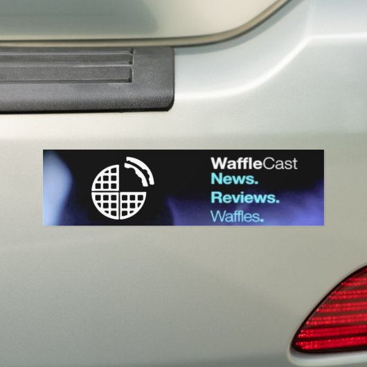 Officiële Bumpersticker WaffleCast! (Op auto)