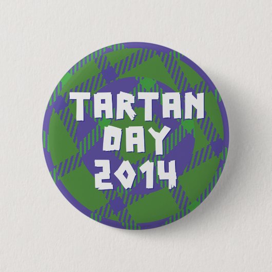 Officiële Button 2014 Tartan Dag (Voorkant)