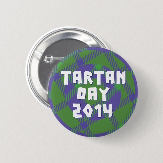 Officiële Button 2014 Tartan Dag (Voorkant /achterkant)
