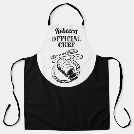 Officiële Chef, met naam - Gift Schort (Voorkant)