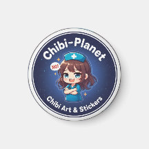 Officiële Chibi-Planet logo: brutale verpleegster 