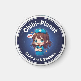 Officiële Chibi-Planet logo: brutale verpleegster Magneet