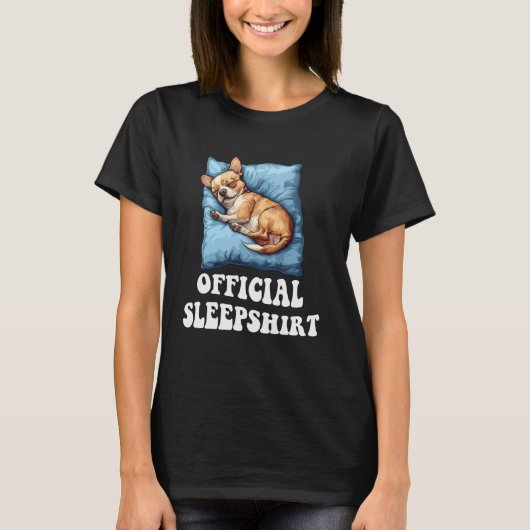 Officiële Chihuahua Sleepshirt Hondenliefhebber Na T-shirt (Voorkant)
