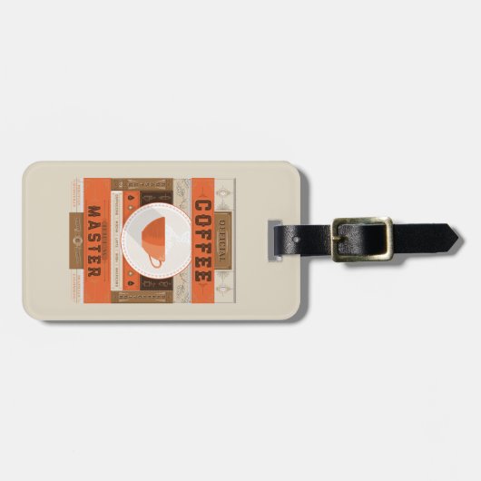 Officiële Coffee Brew Master Bagagelabel (Voorkant horizontaal)