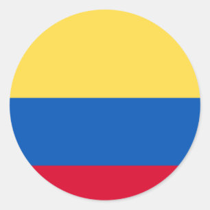 OFFICIËLE COLOMBIA (1) VLAG CIRCULAIRE RONDE STICKER