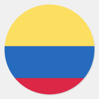 OFFICIËLE COLOMBIA (1) VLAG CIRCULAIRE RONDE STICKER