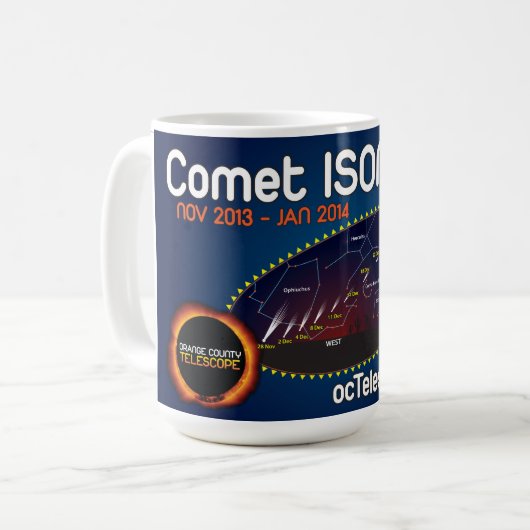 Officiële Comet ISON - Mok met zoekkaart (Voorkant links)