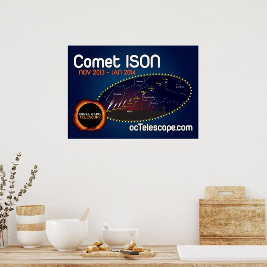 Officiële Comet ISON Poster and Finder Chart (Keuken)