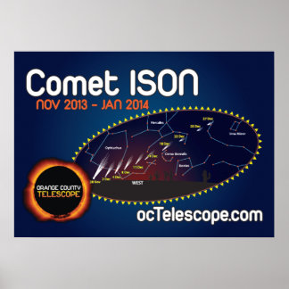 Officiële Comet ISON Poster and Finder Chart
