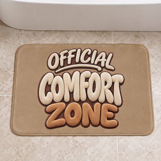 Officiële comfortzone grappig badmat
