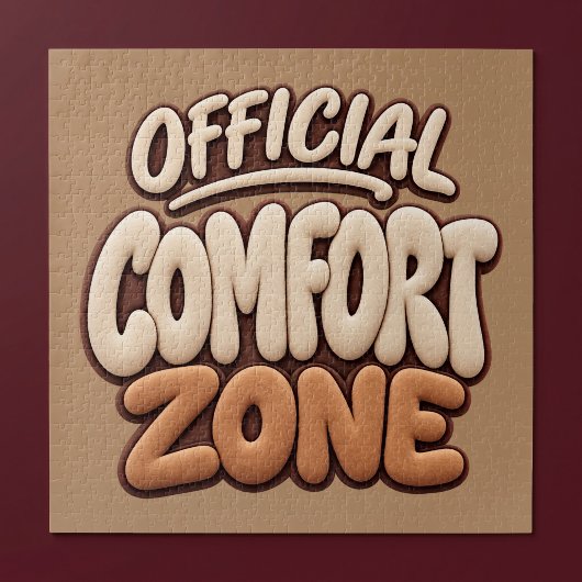 Officiële comfortzone grappig legpuzzel