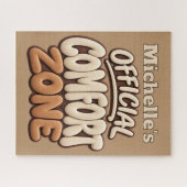 Officiële comfortzone grappig legpuzzel (Horizontaal)