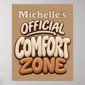 Officiële comfortzone grappig poster (Voorkant)