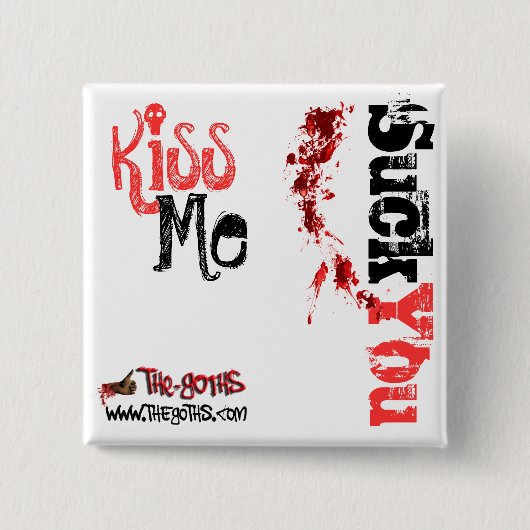 Officiële Comic Con LAUNCH-toets voor de GOTHICS Vierkante Button 5,1 Cm (Voorkant)