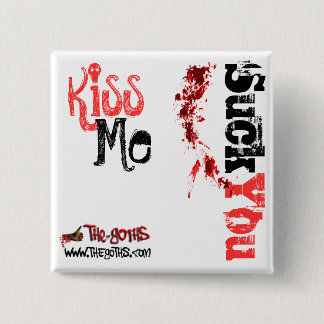 Officiële Comic Con LAUNCH-toets voor de GOTHICS Vierkante Button 5,1 Cm