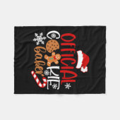 Officiële cookie bakker sneeuwvlokken santa kerst fleece deken (Voorkant (Horizontaal))