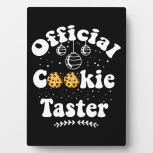 Officiële Cookie Proever Cookie Liefhebbers Kerstm Fotoplaat