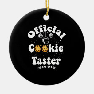 Officiële Cookie Proever Cookie Liefhebbers Kerstm Keramisch Ornament