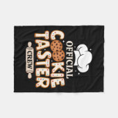 Officiële Cookie Taster Crew Funny Baking Team Fam Fleece Deken (Voorkant (Horizontaal))