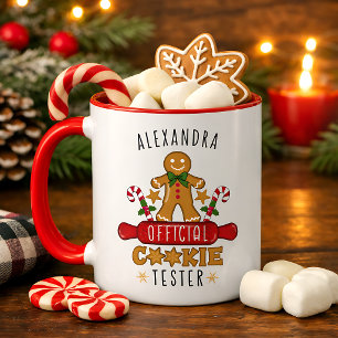 Officiële Cookie Tester Aangepaste Naam Mok
