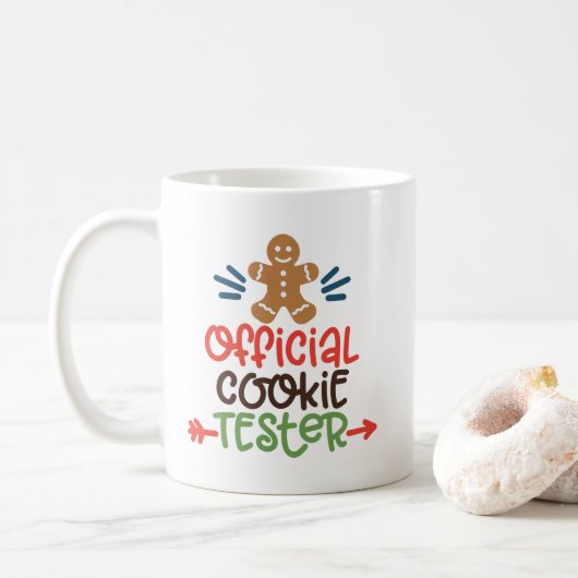 Officiële Cookie Tester Coffee Mok – Leuke Kerst (Met donut)