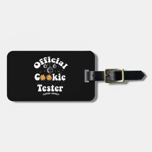 Officiële Cookie Tester Cookie Liefhebbers Kerstmi Bagagelabel (Voorkant horizontaal)