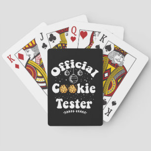 Officiële Cookie Tester Cookie Liefhebbers Kerstmi Pokerkaarten