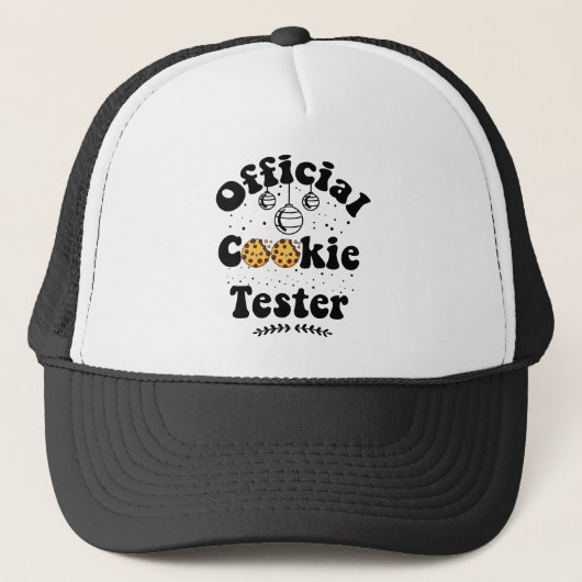 Officiële Cookie Tester Cookie Liefhebbers Kerstmi Trucker Pet (Voorkant)