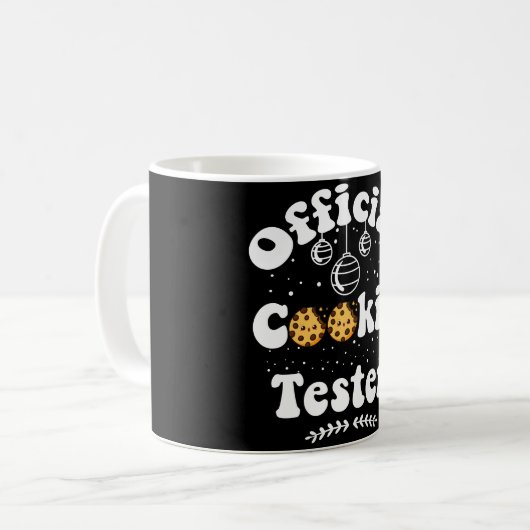 Officiële Cookie Tester Cookie Lovers Kerstmis Koffiemok (Voorkant links)