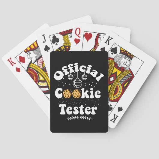 Officiële Cookie Tester Cookie Lovers Kerstmis Pokerkaarten (Achterkant)