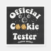 Officiële Cookie Tester Cookie Lovers Kerstmis Servet (Voorkant)