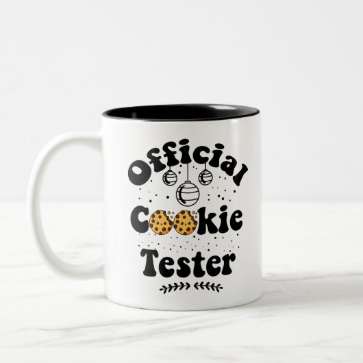 Officiële Cookie Tester Cookie Lovers Kerstmis Tweekleurige Koffiemok (Links)
