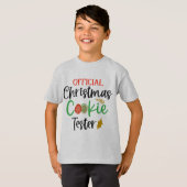 Officiële Cookie Tester Funny Peuter Kerstmis T-shirt (Voorkant volledig)