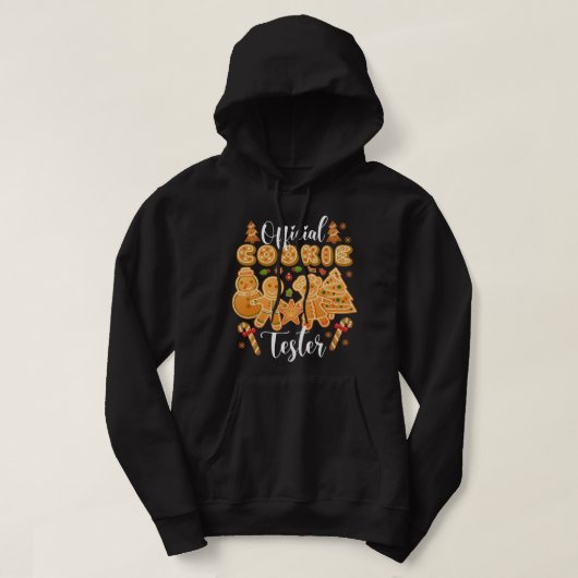 Officiële Cookie Tester Gingerbread Kerstbak Hoodie (Design voorkant)