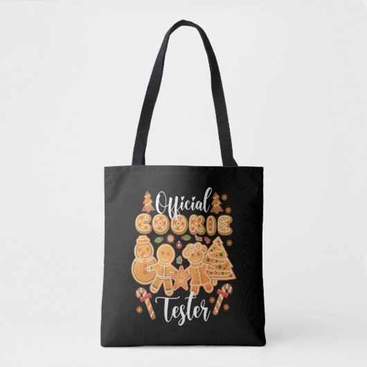 Officiële Cookie Tester Gingerbread Kerstbakker Tote Bag (Voorkant)