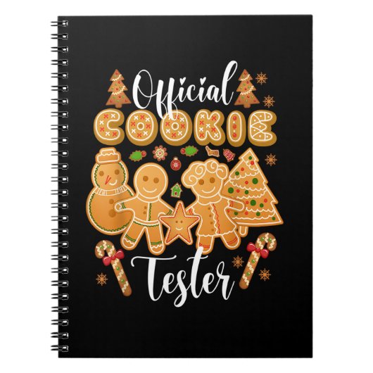 Officiële Cookie Tester Gingerbrood kerstbakkerij Notitieboek (Voorkant)