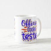 OFFICIËLE COOKIE TESTER grappig cadeau voor cookie Koffiemok (Voorkant rechts)
